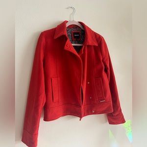 Nixon Red Wool Peacoat